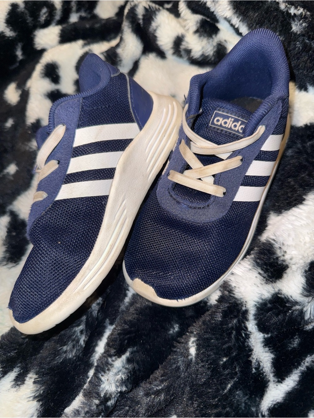 adidas Kids Navy and White Athletic Sneakers size 9K